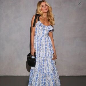 NWT Willow Wisp Tiered Floral Maxi Dress Size Medium